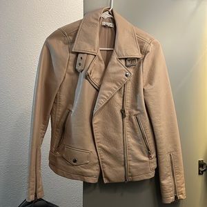 Top shop pink leather jacket